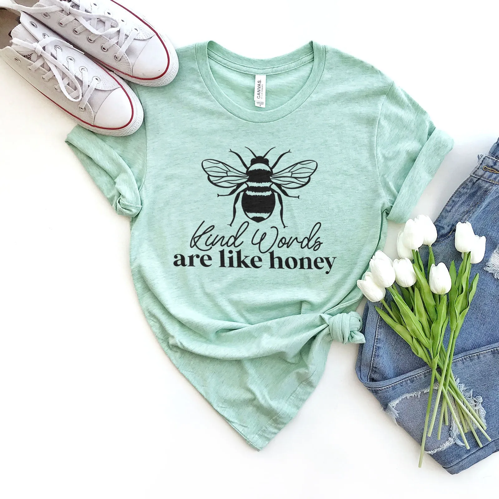 Kind Words Are Like Honey Proverbs 16:24 Tee Shirts For Women - Christian Shirts for Women - Religious Tee Shirts