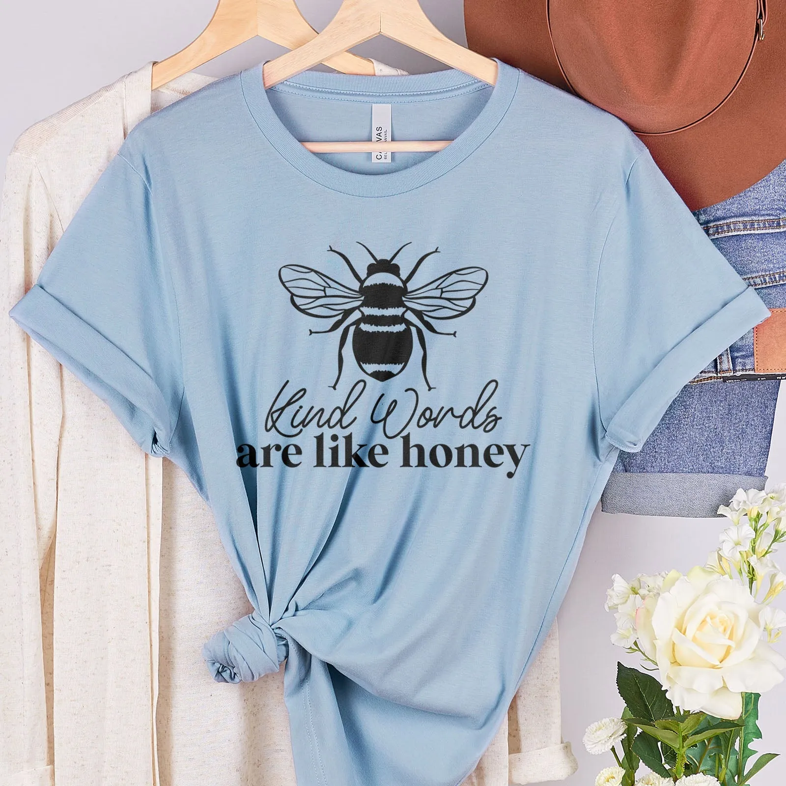 Kind Words Are Like Honey Proverbs 16:24 Tee Shirts For Women - Christian Shirts for Women - Religious Tee Shirts