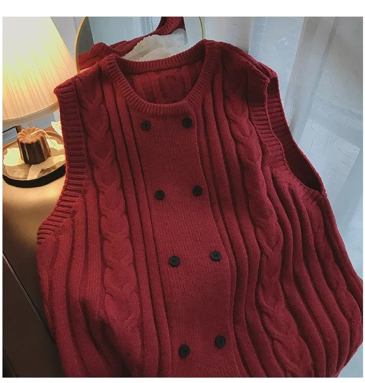 knitted vest for women new sweater cardigan jacket      S5013