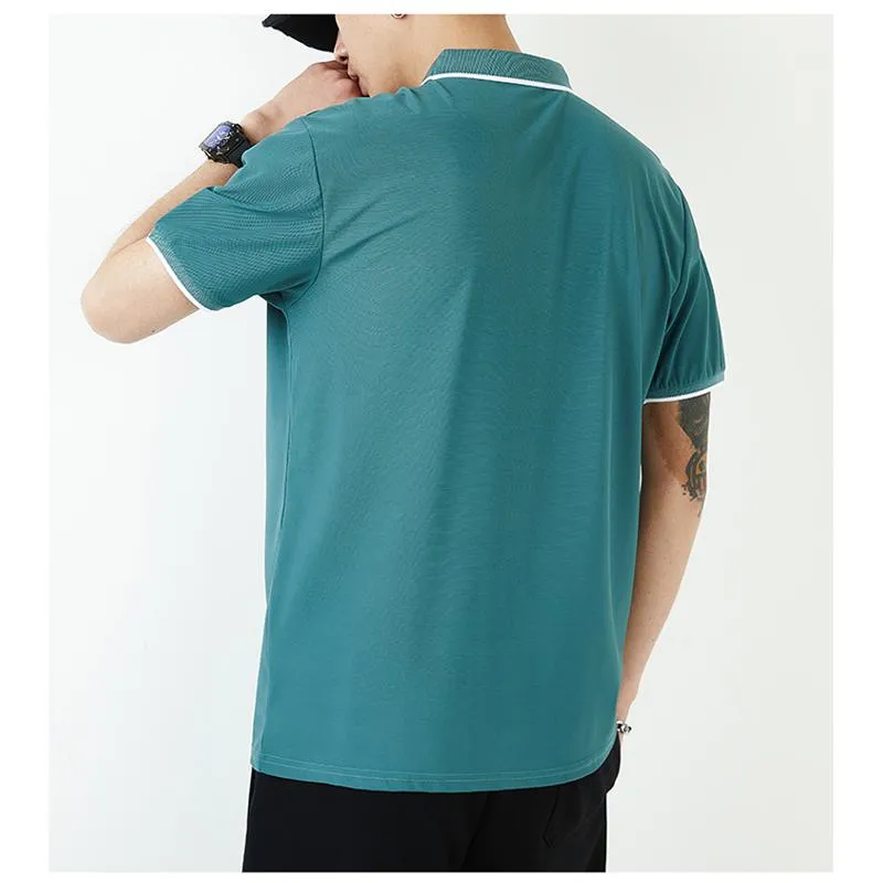 Lapel Silky Smooth Casual Short Sleeve Polo Shirt