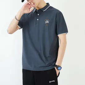 Lapel Silky Smooth Casual Short Sleeve Polo Shirt