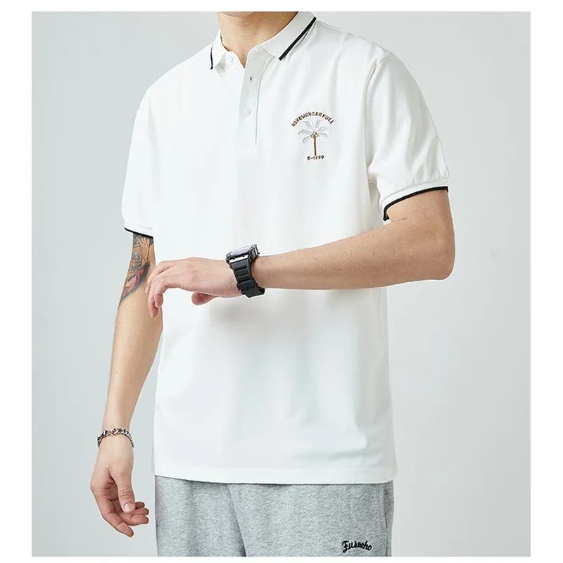 Lapel Silky Smooth Casual Short Sleeve Polo Shirt