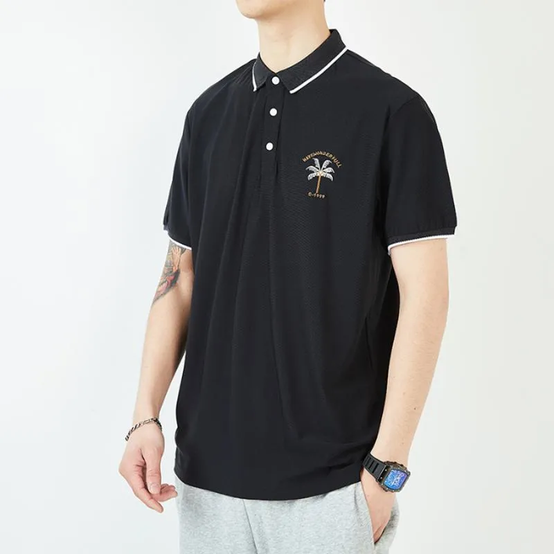 Lapel Silky Smooth Casual Short Sleeve Polo Shirt