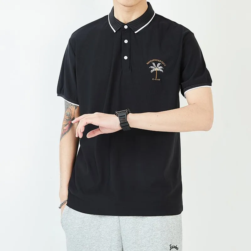 Lapel Silky Smooth Casual Short Sleeve Polo Shirt