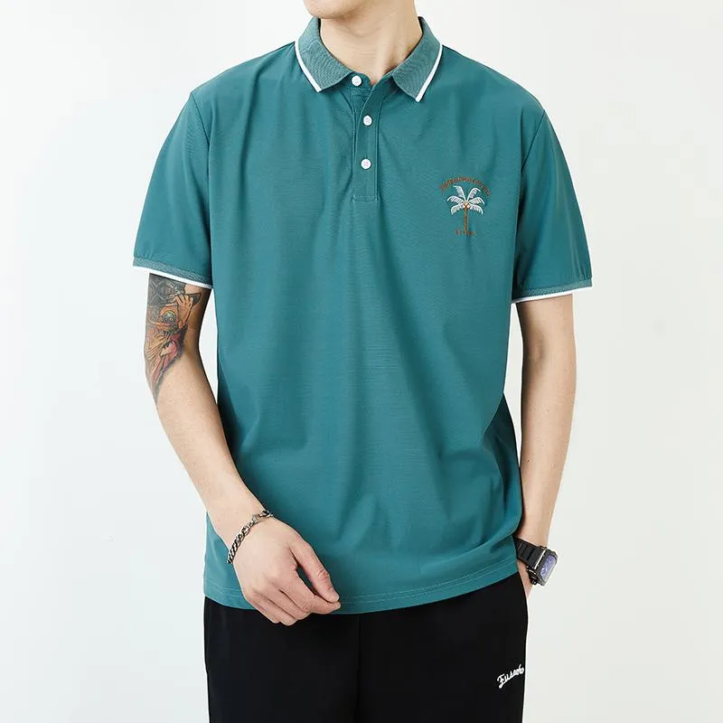 Lapel Silky Smooth Casual Short Sleeve Polo Shirt