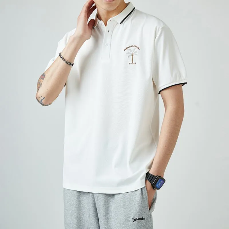 Lapel Silky Smooth Casual Short Sleeve Polo Shirt