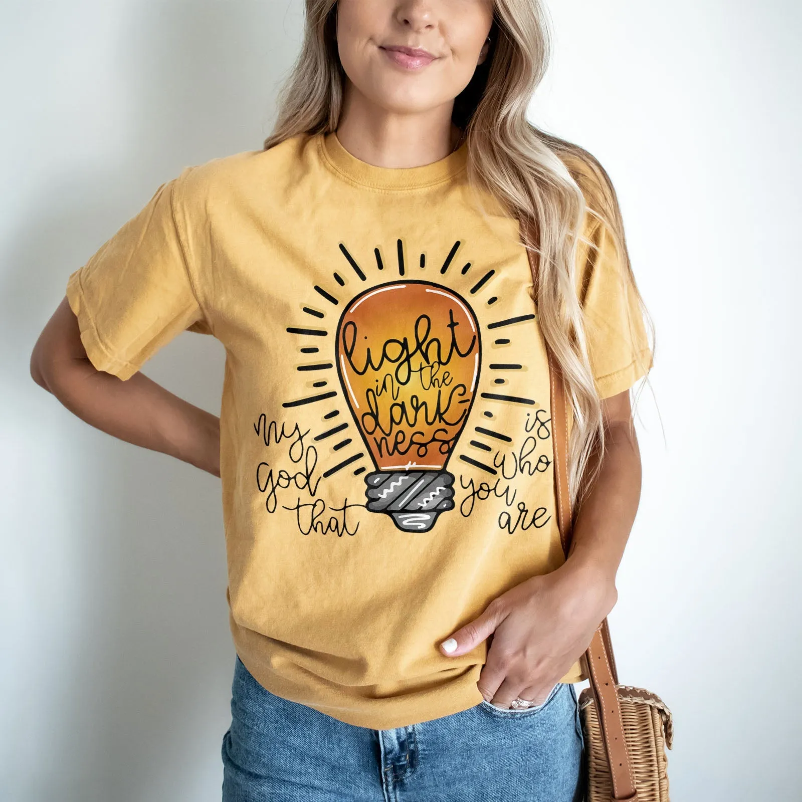 Light in the Darkness Tee Shirts For Women - Christian Shirts for Women - Religious Tee Shirts