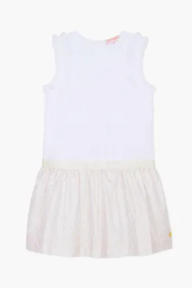 Lili Gaufrette Gold Eyelet Skirt Girls Dress