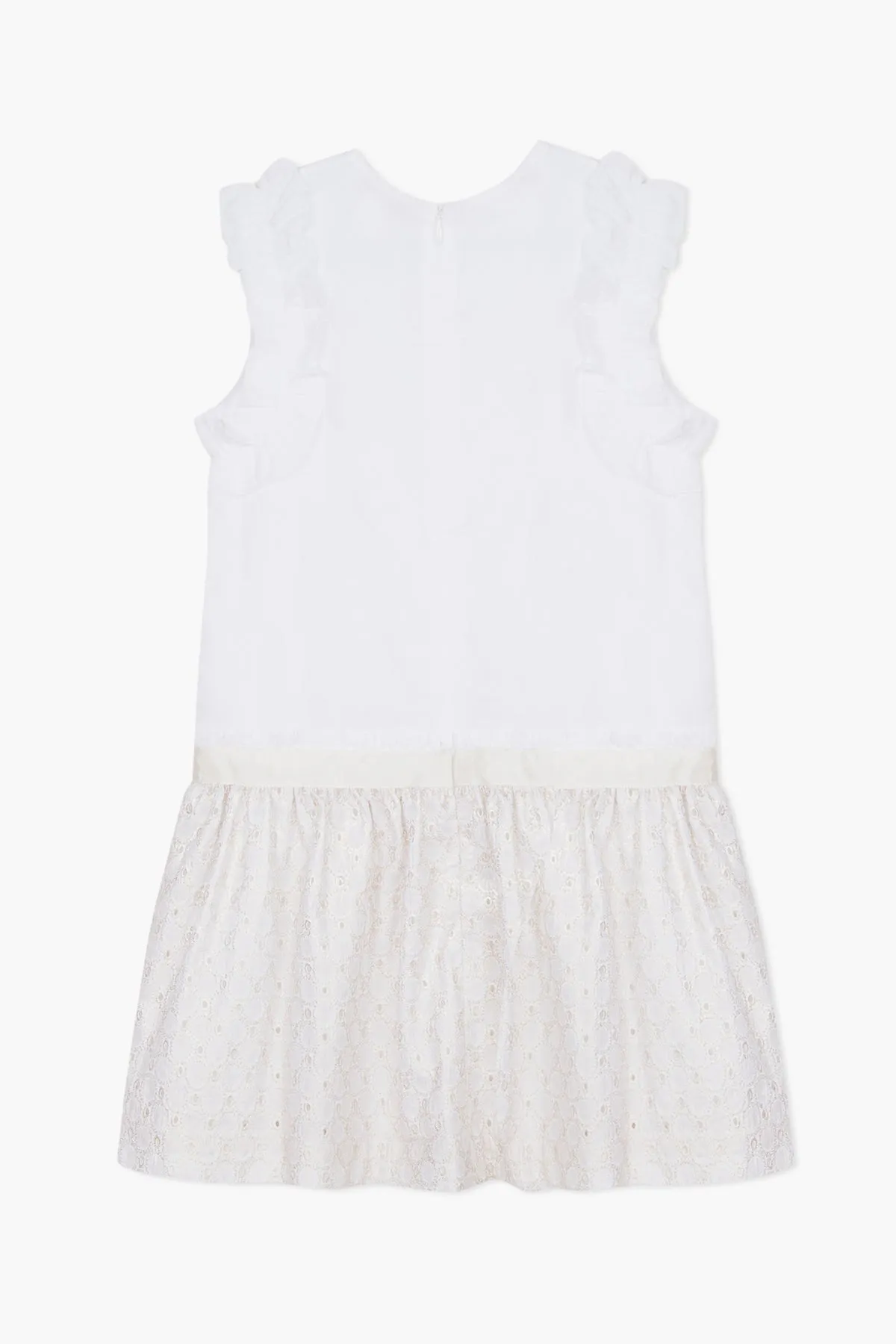 Lili Gaufrette Gold Eyelet Skirt Girls Dress