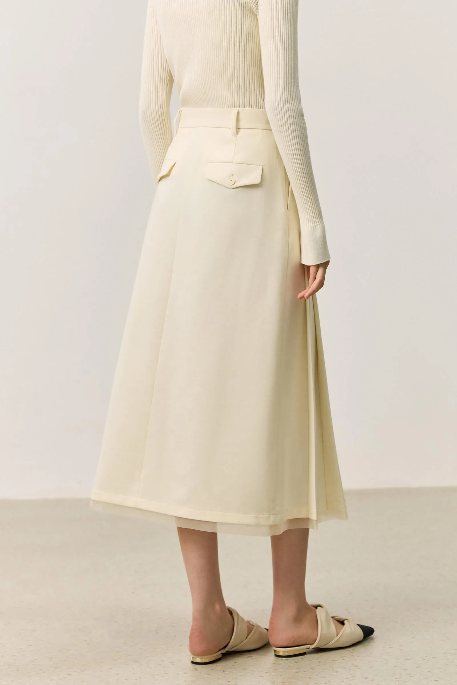 LILY Subtle Shine Flowing Skirt