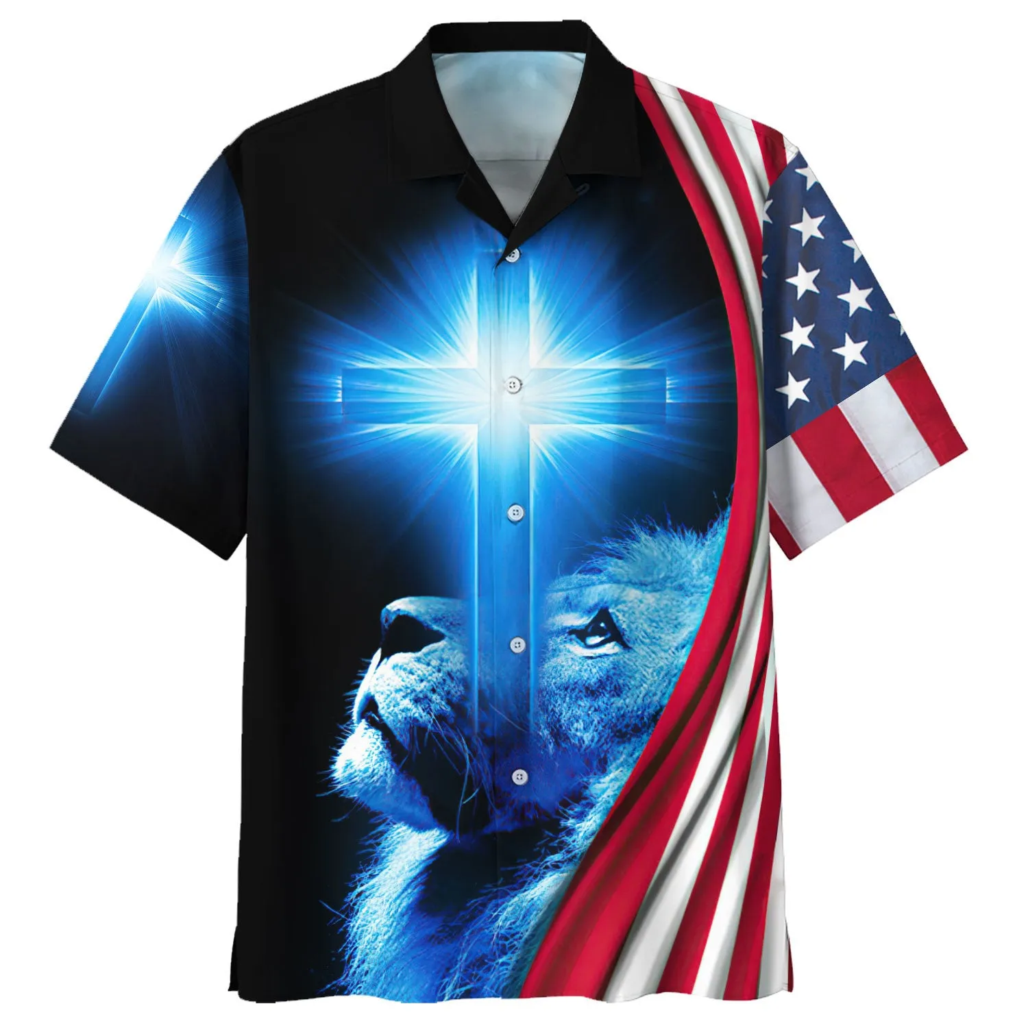 Lion Jesus Is My God My King Hawaiian Shirts - Christian Hawaiian Shirt - Hawaiian Shirts For Men