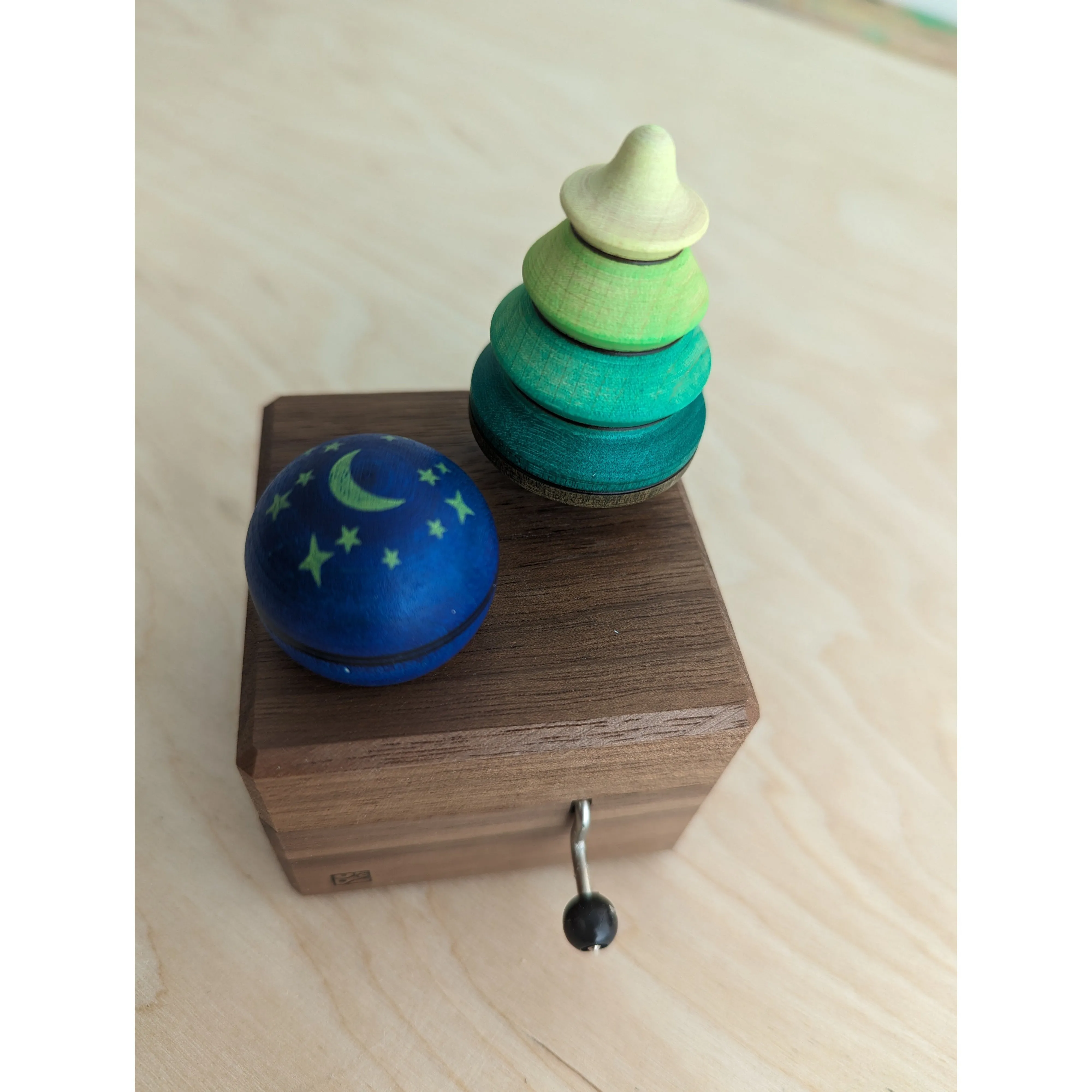 Mader Music Box with Spinning Tops - Luna