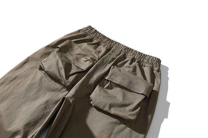 Men Cargo Pants with Drawstring and Ankle Pockets