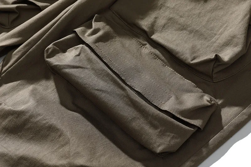 Men Cargo Pants with Drawstring and Ankle Pockets