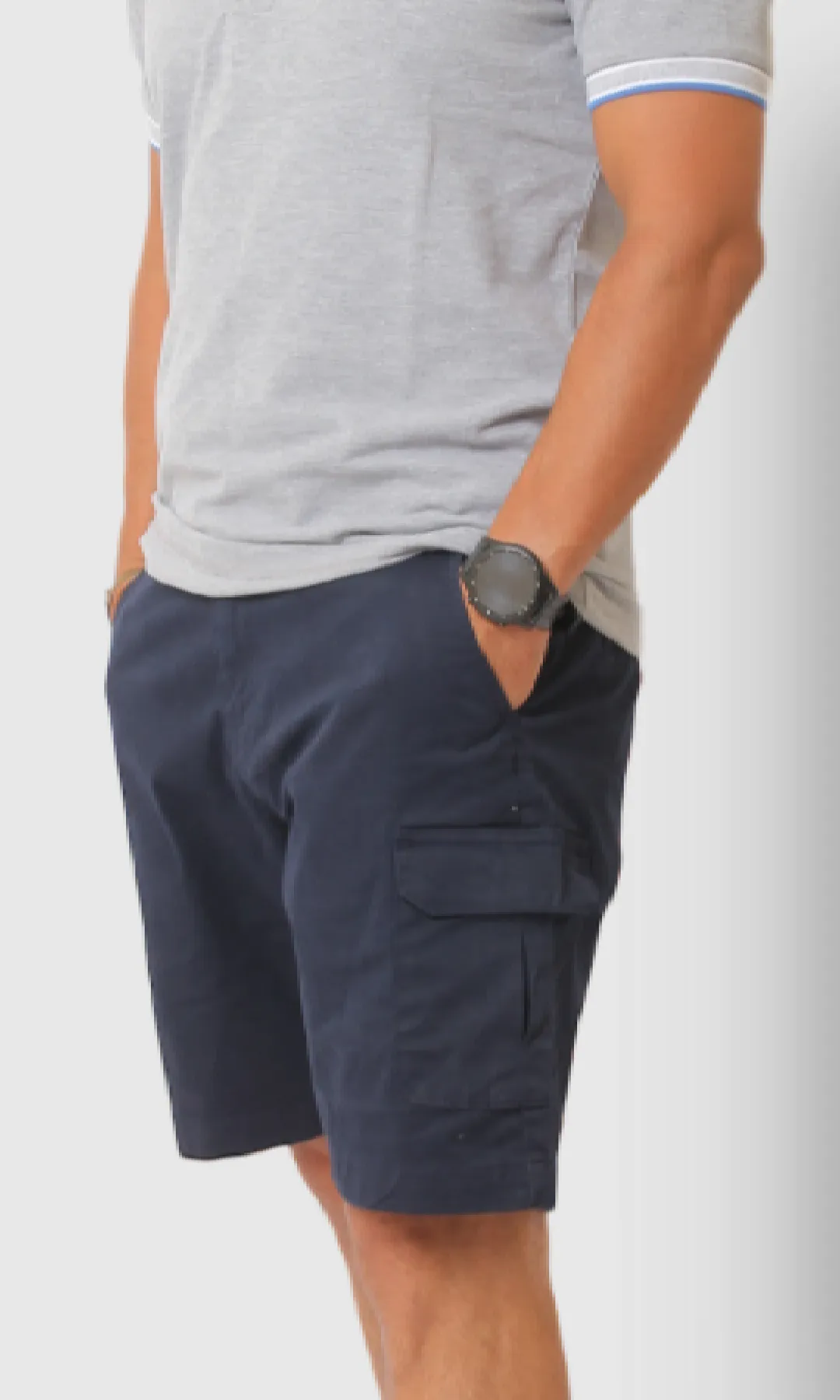 Men Cargo Shorts (Dark Blue)