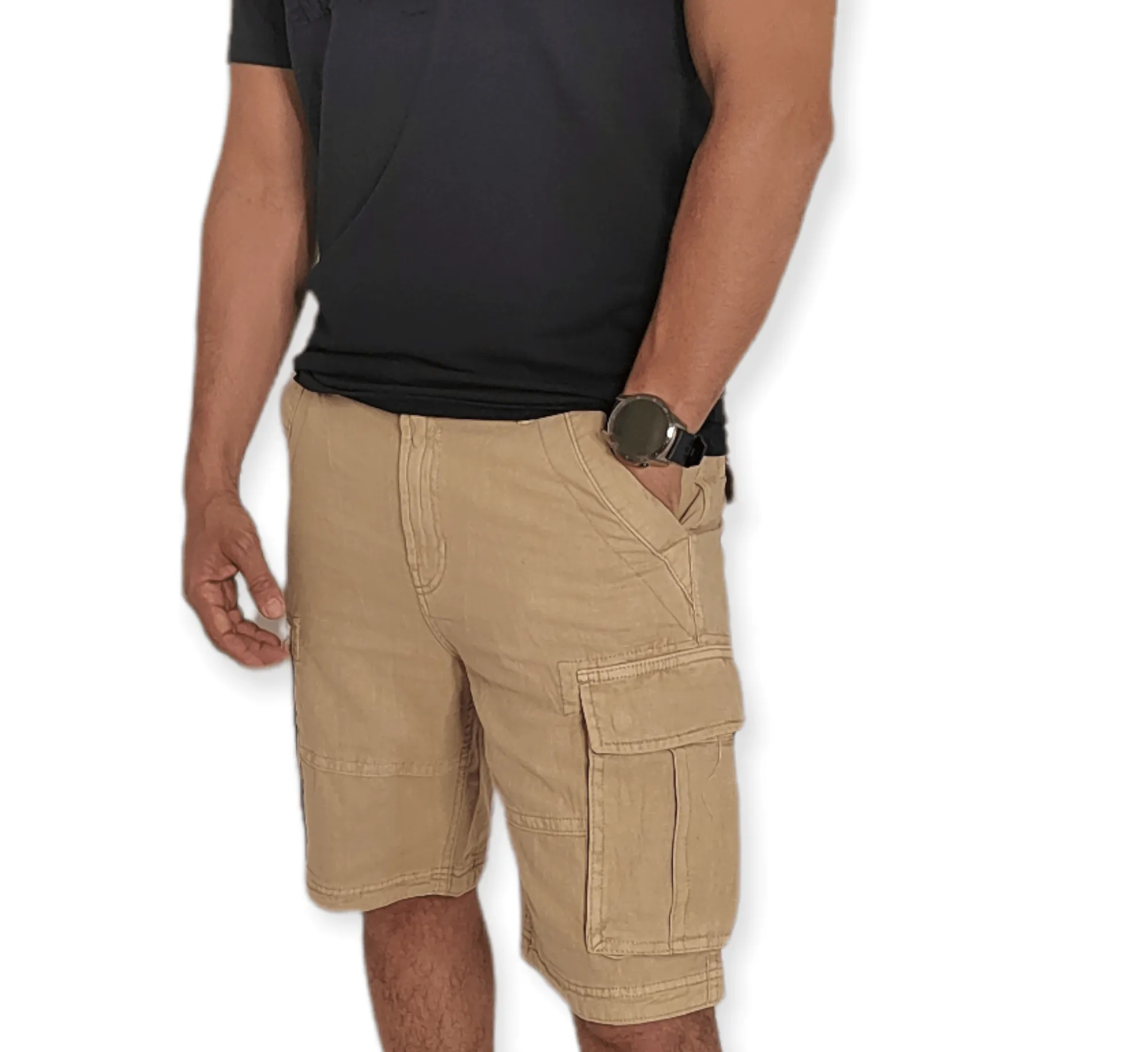 Men Cargo Shorts (Mantaray) - Beige 2