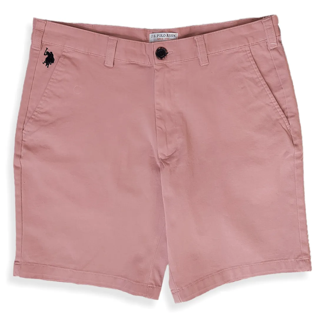 Men Gabardine USP Shorts - Pink