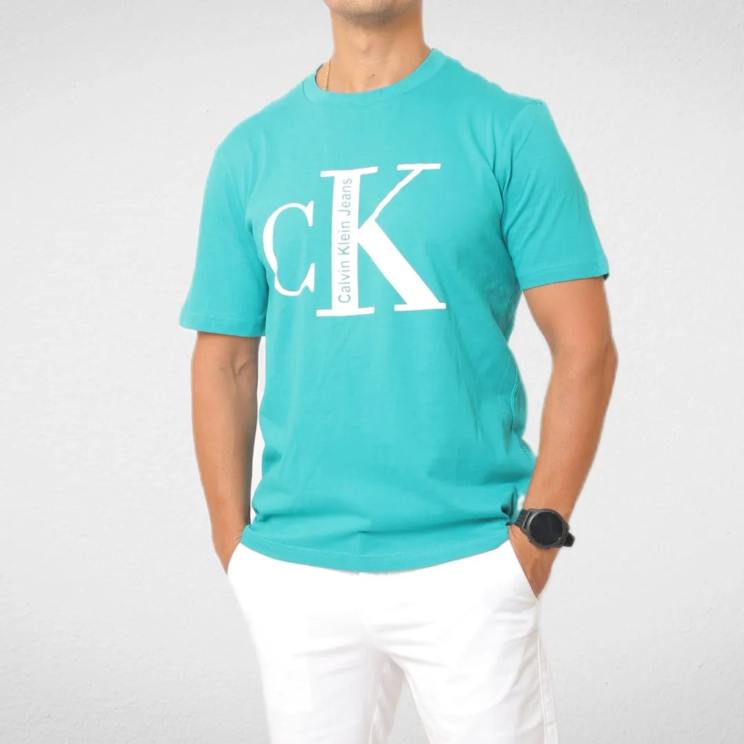 Men T-Shirt Round - Green