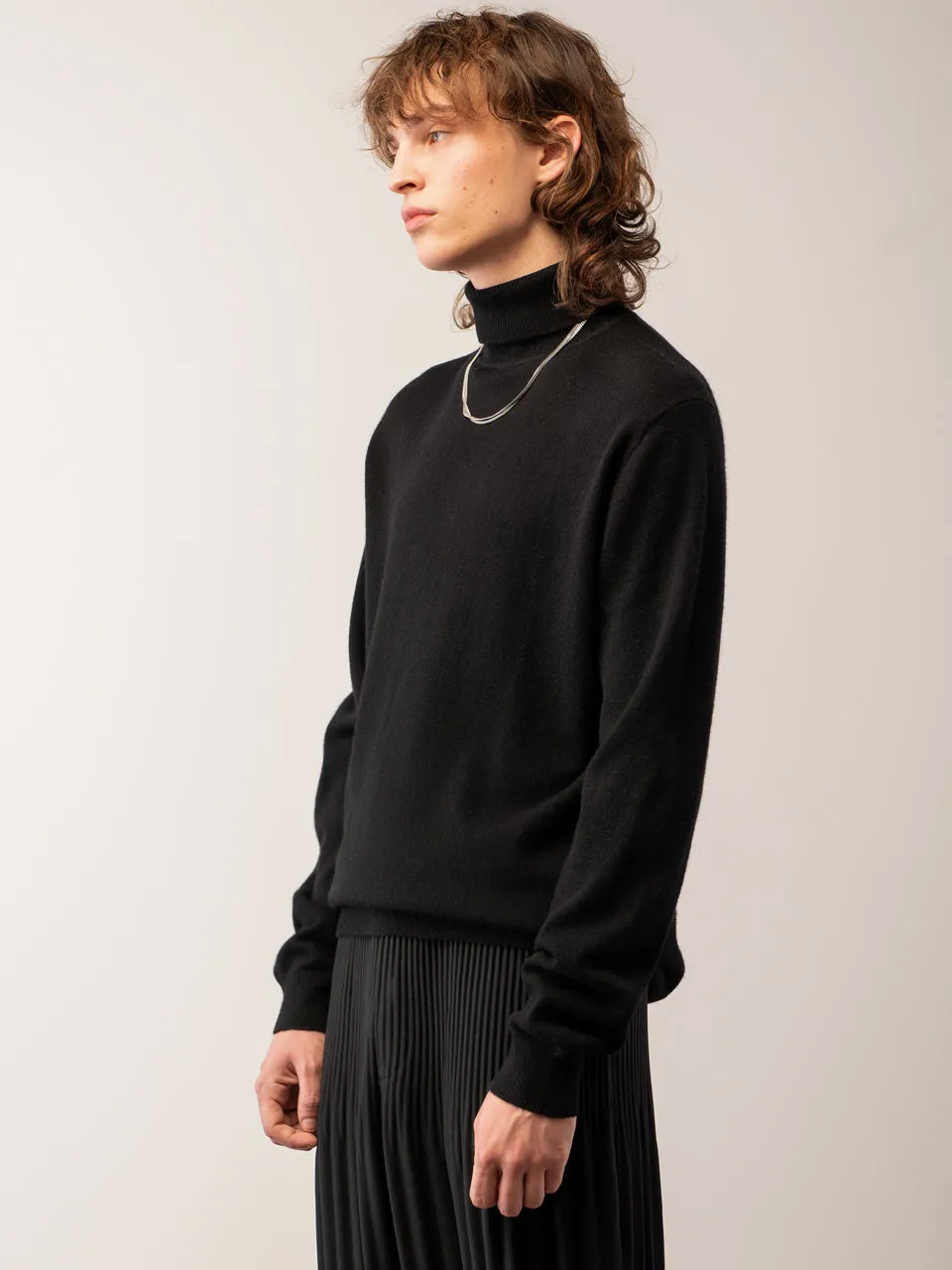 Men Turtleneck Sweater_Black