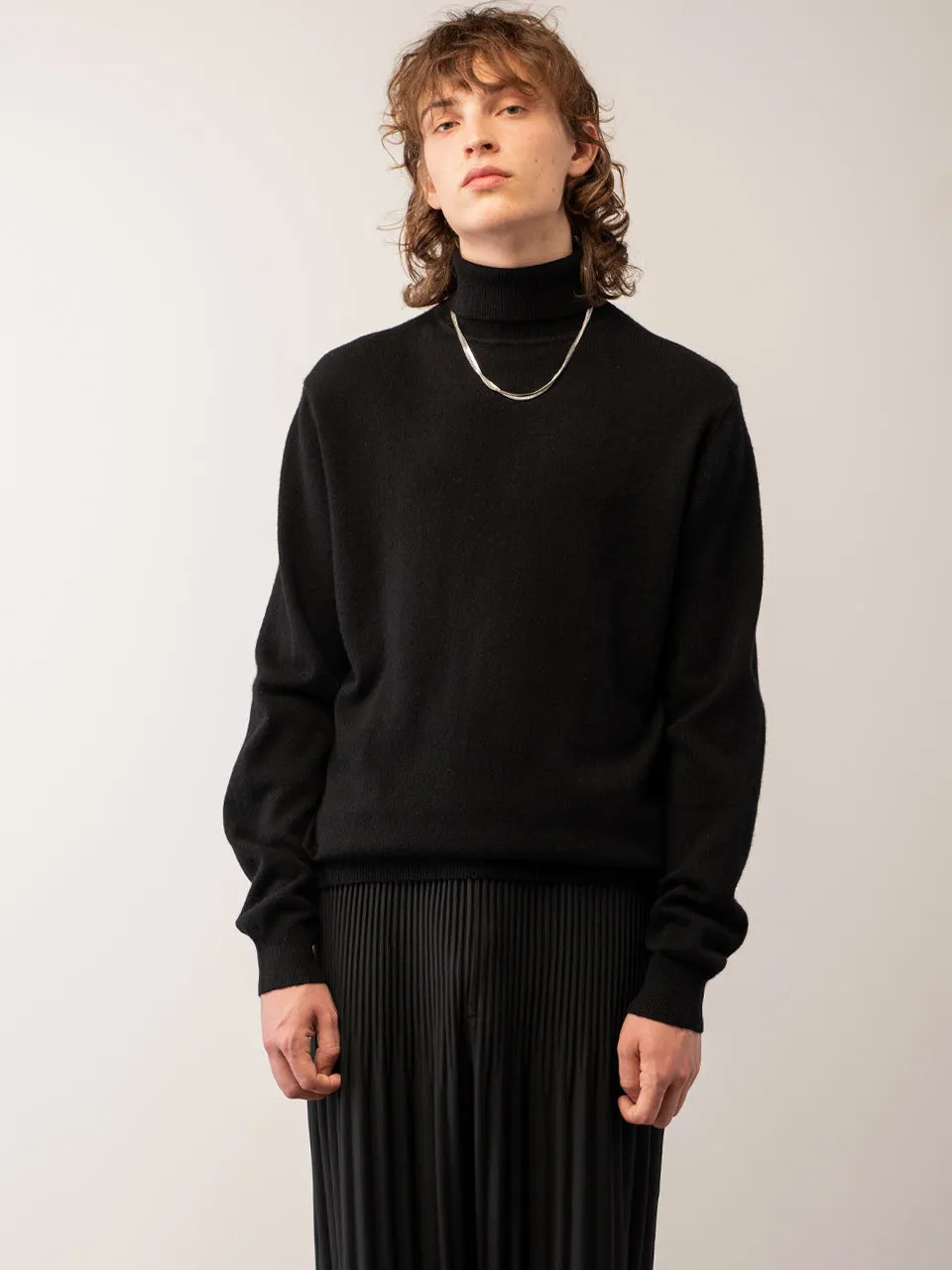 Men Turtleneck Sweater_Black