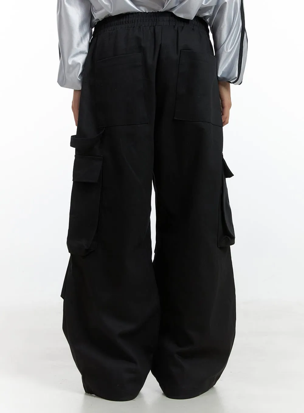 Men's Cargo Maxi Wide Leg Pants IO402