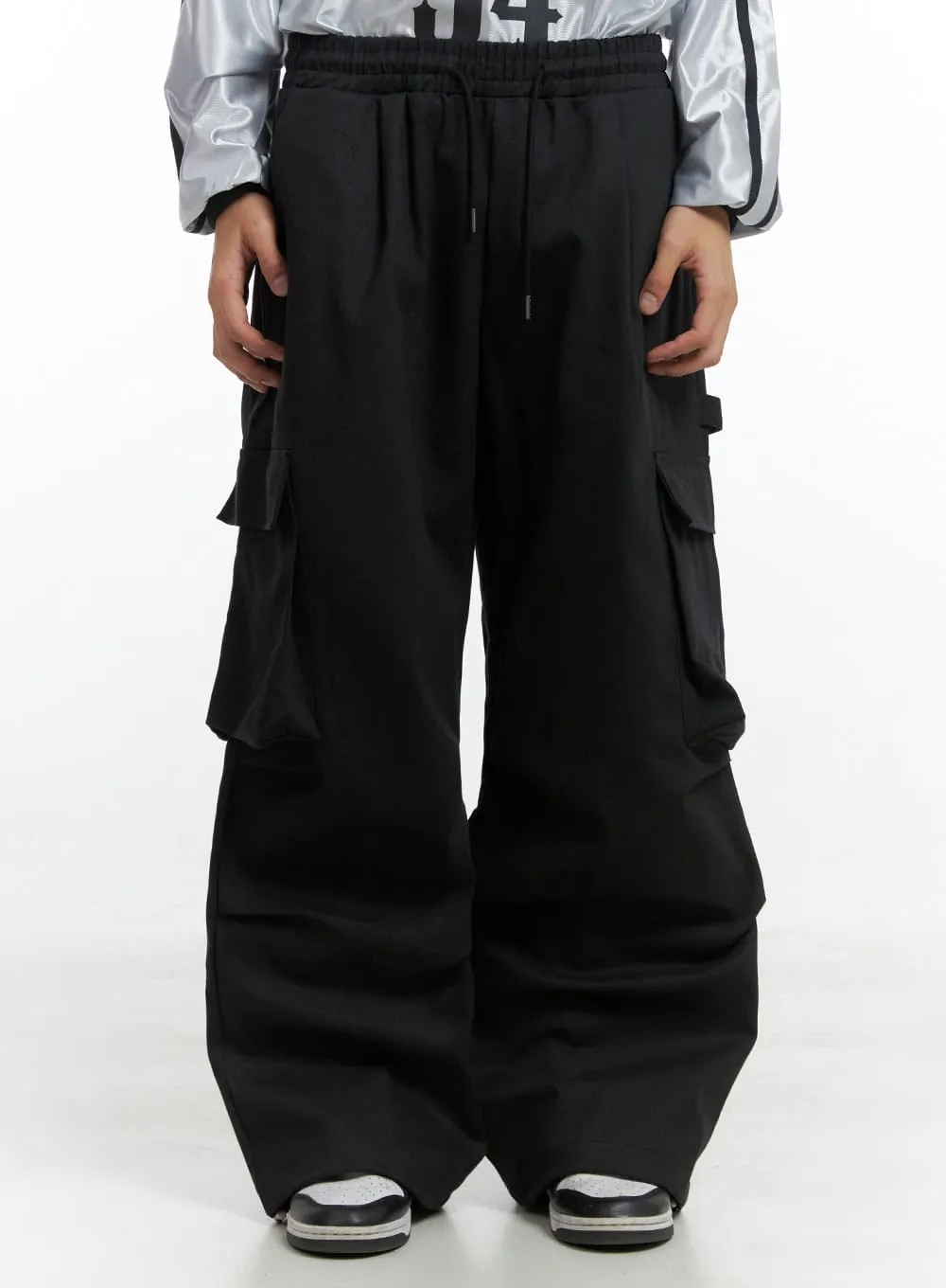 Men's Cargo Maxi Wide Leg Pants IO402