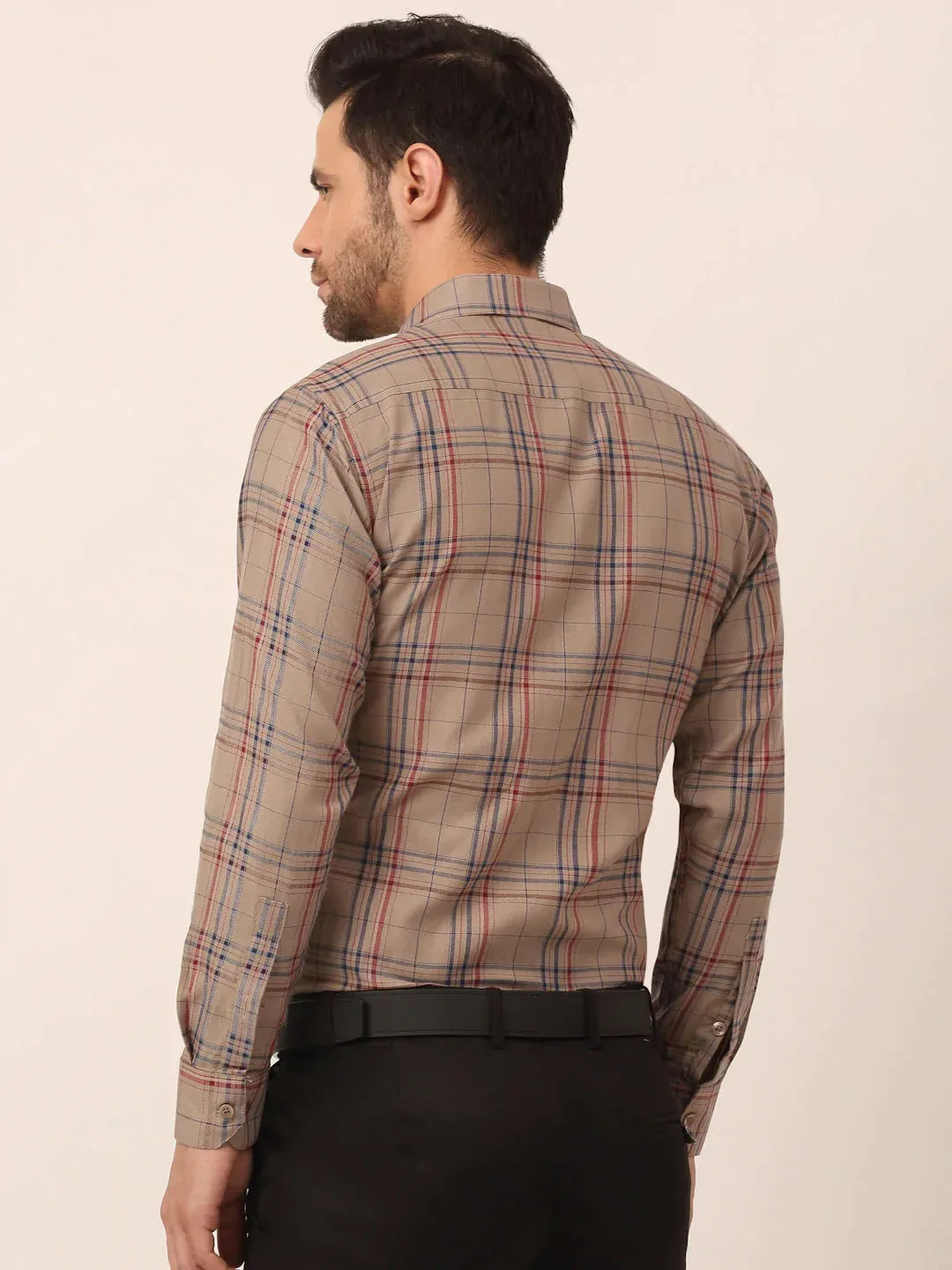 Men'S Cotton Checked Formal Shirts