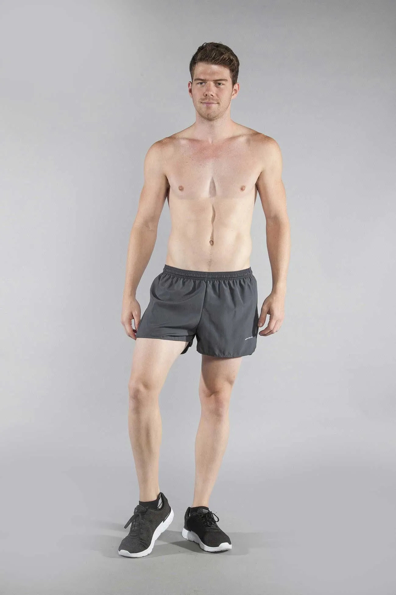 Men's Solid 3" Half Split Trainer Shorts - Titanium