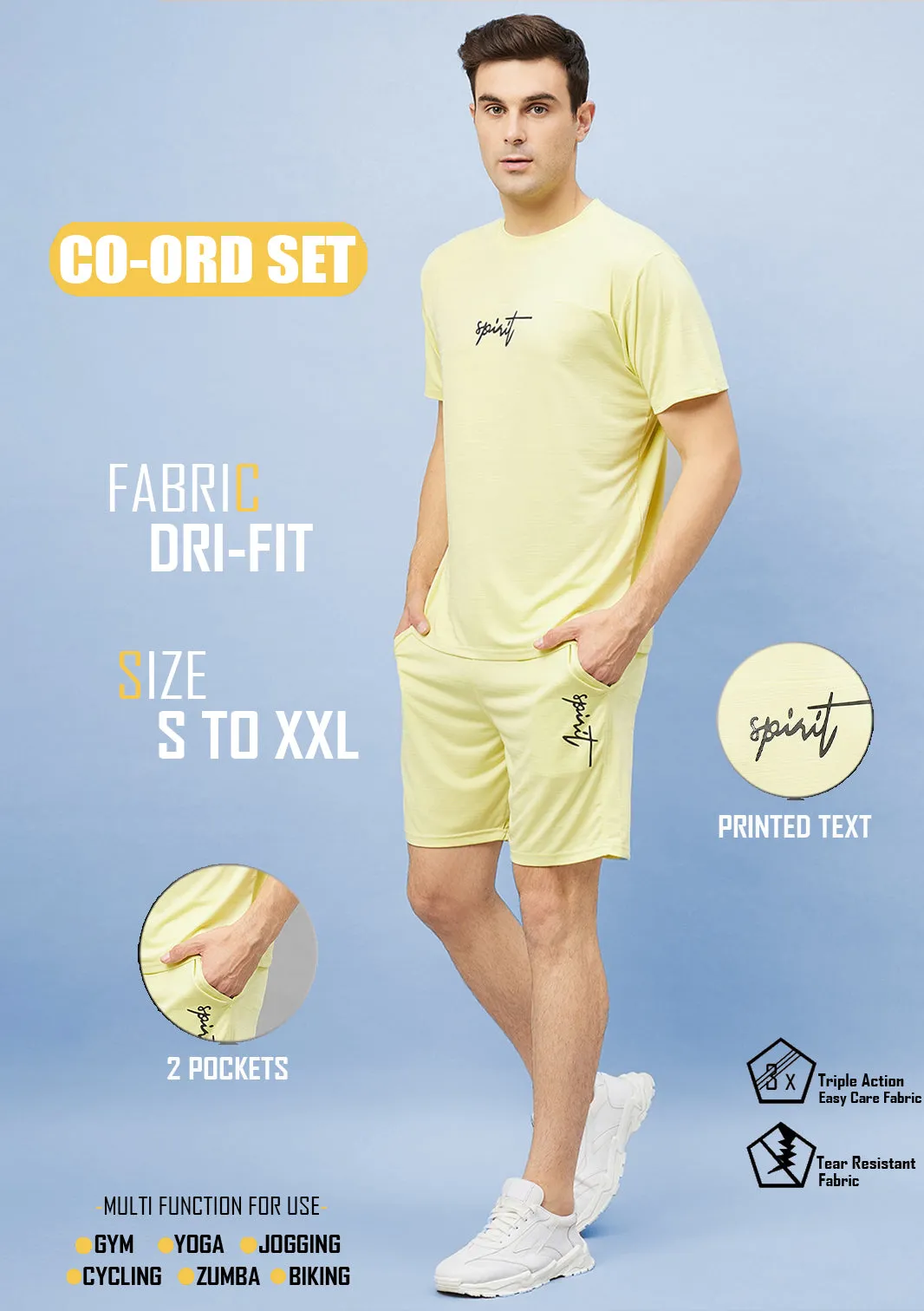 Men's Yellow Co-ord Set