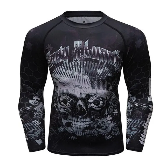 MMA Snake Printed Workout Quick Dry Long Sleeve