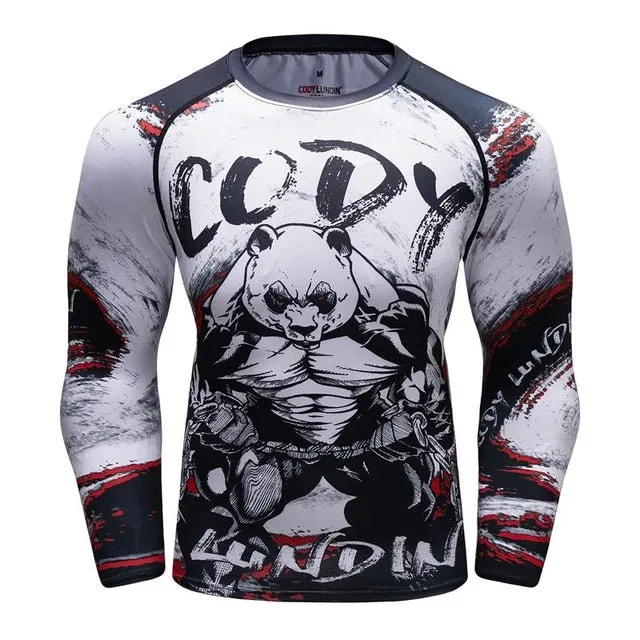 MMA Snake Printed Workout Quick Dry Long Sleeve