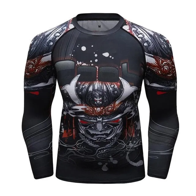 MMA Snake Printed Workout Quick Dry Long Sleeve