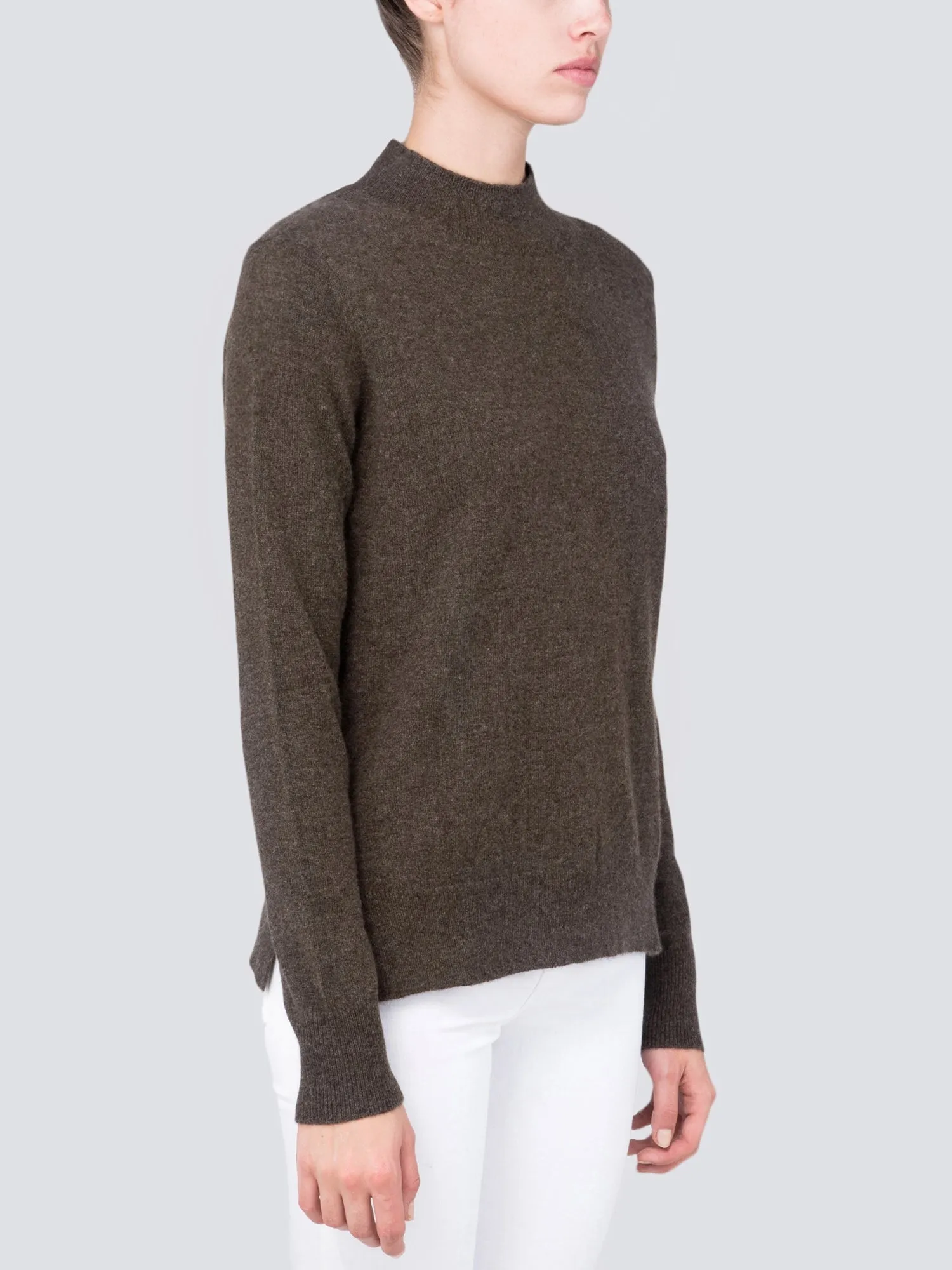 Mockneck Long sleeve_Cocoa Brown