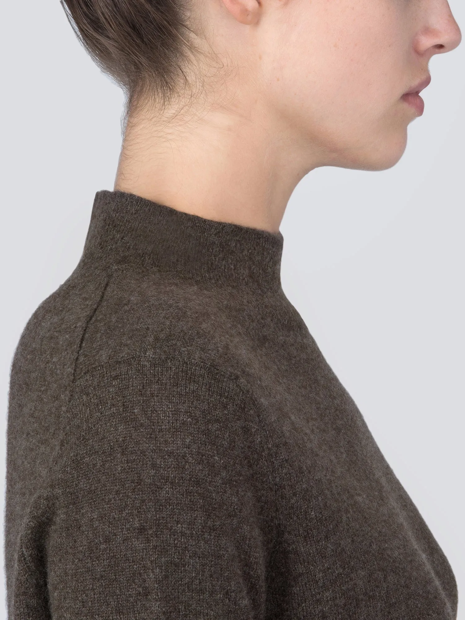 Mockneck Long sleeve_Cocoa Brown