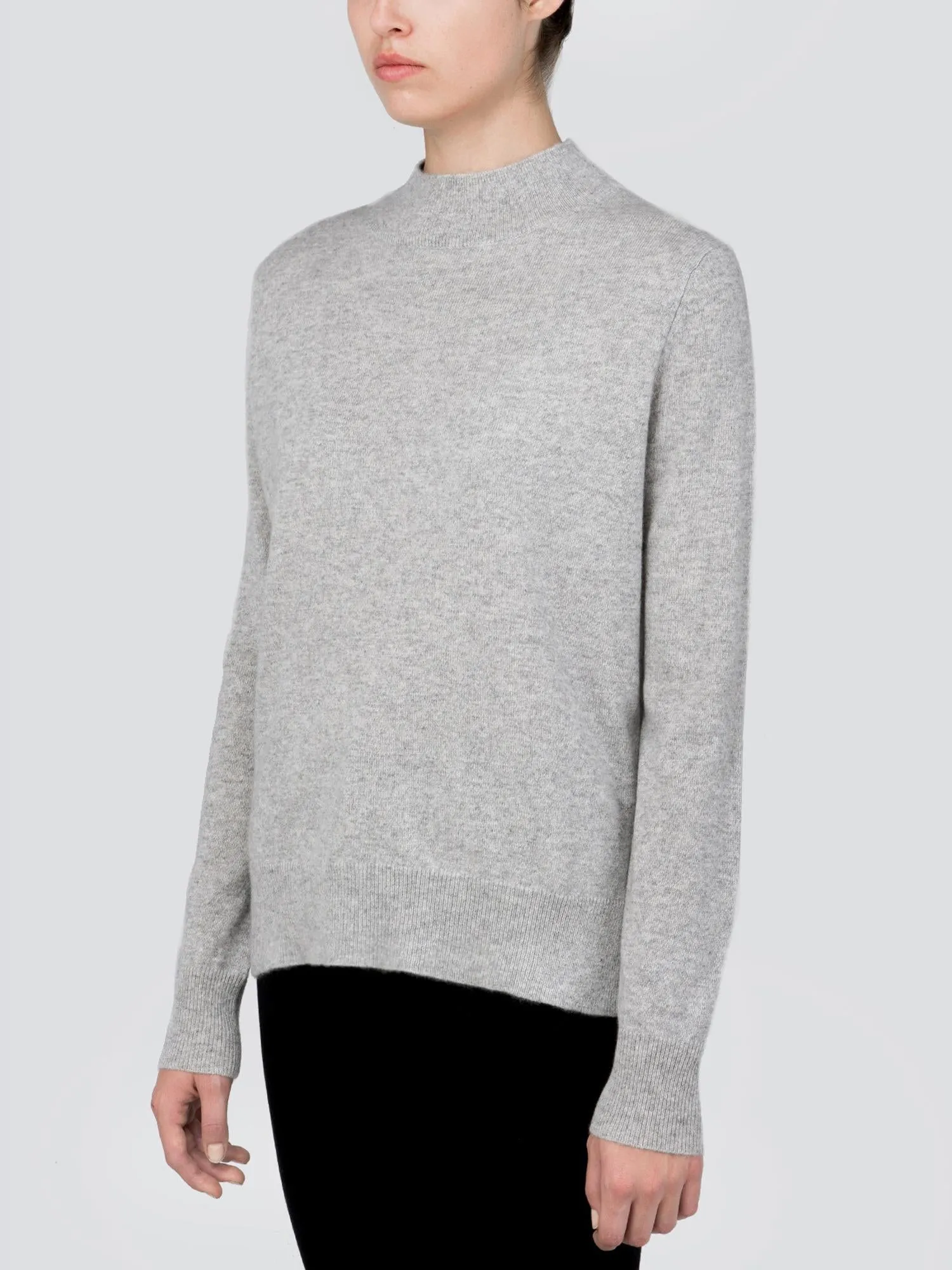 Mockneck Long sleeve_Light Grey