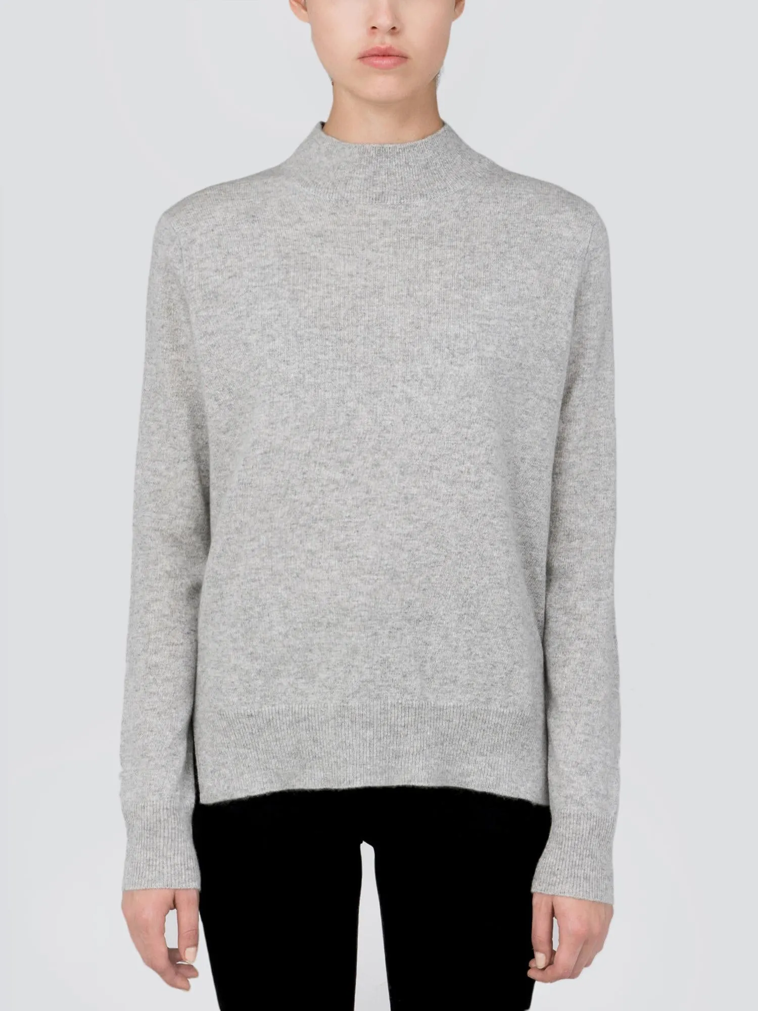 Mockneck Long sleeve_Light Grey