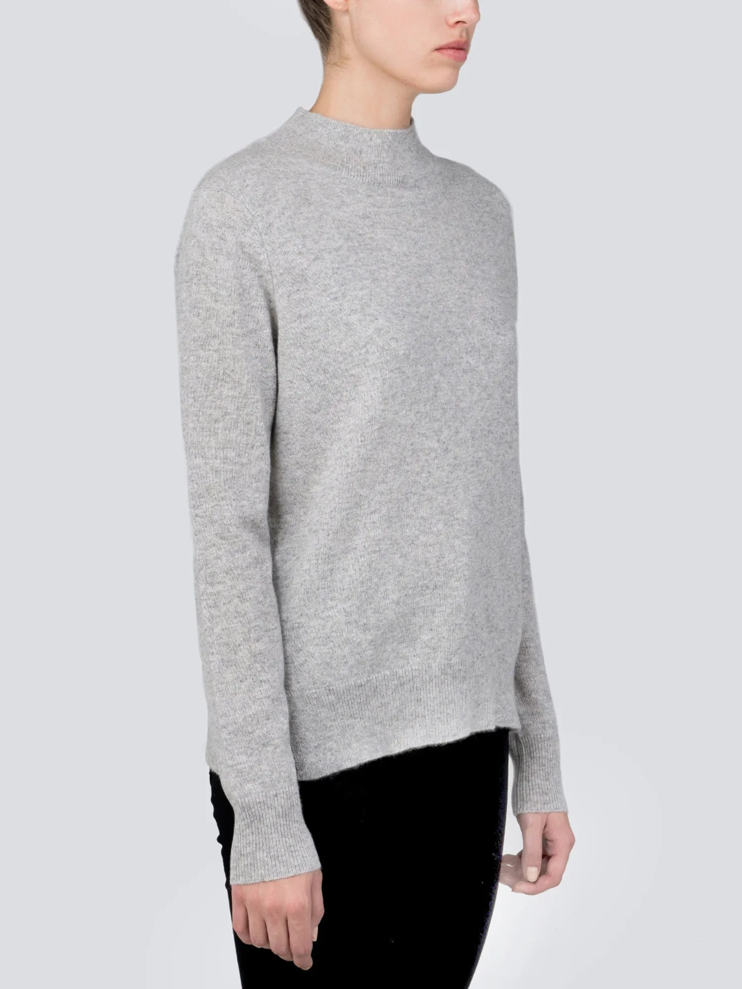 Mockneck Long sleeve_Light Grey