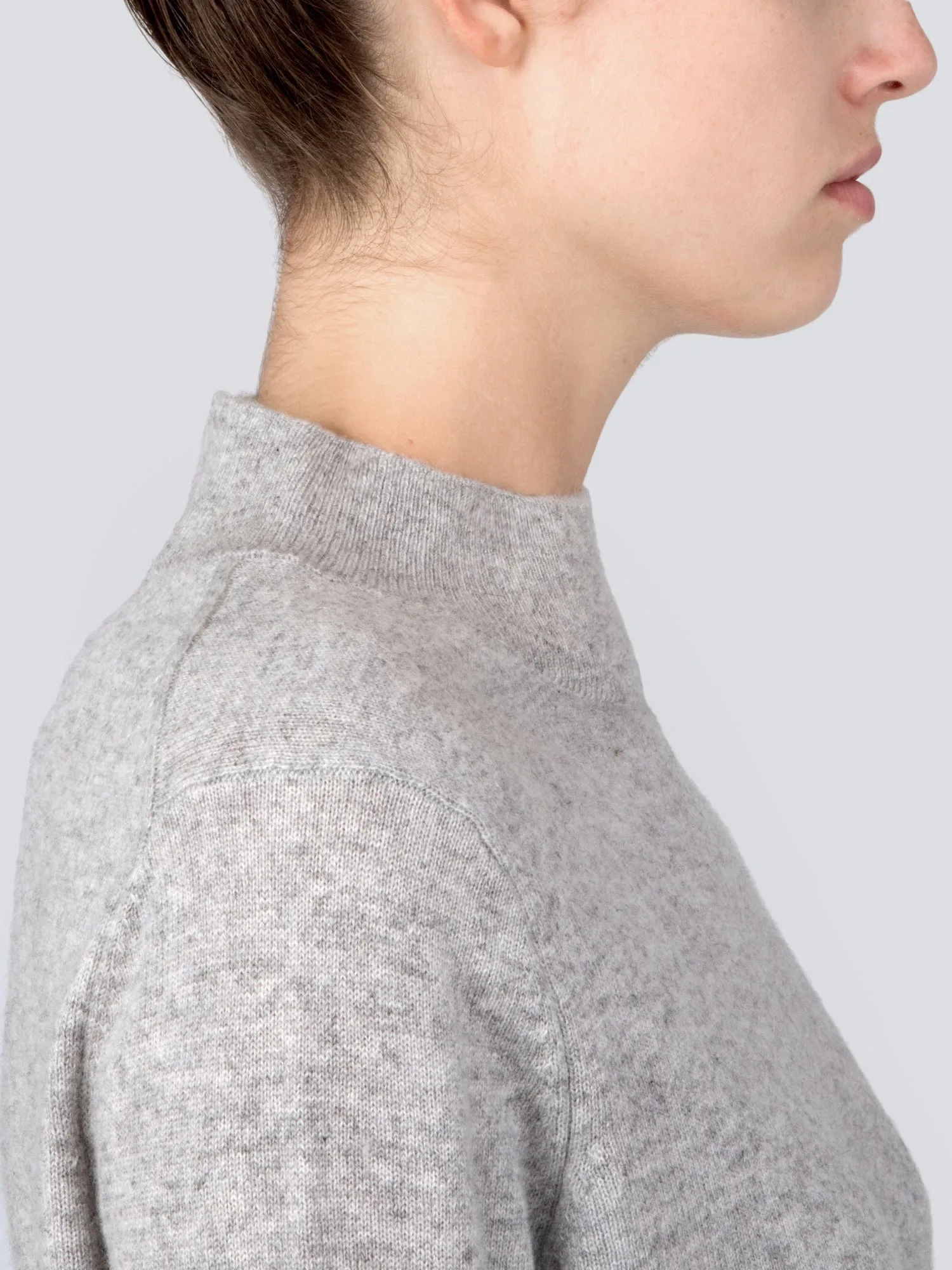 Mockneck Long sleeve_Light Grey