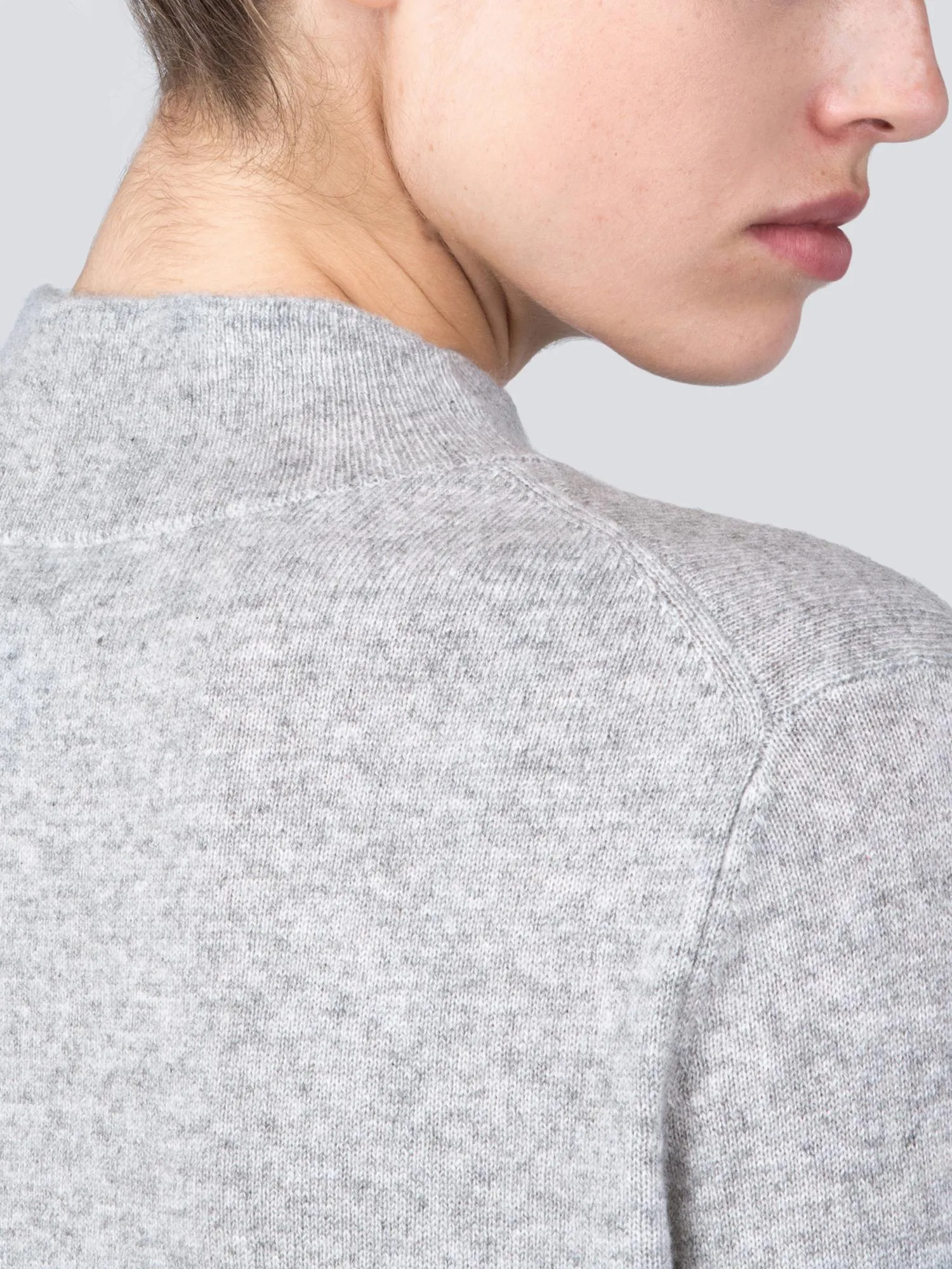 Mockneck Long sleeve_Light Grey