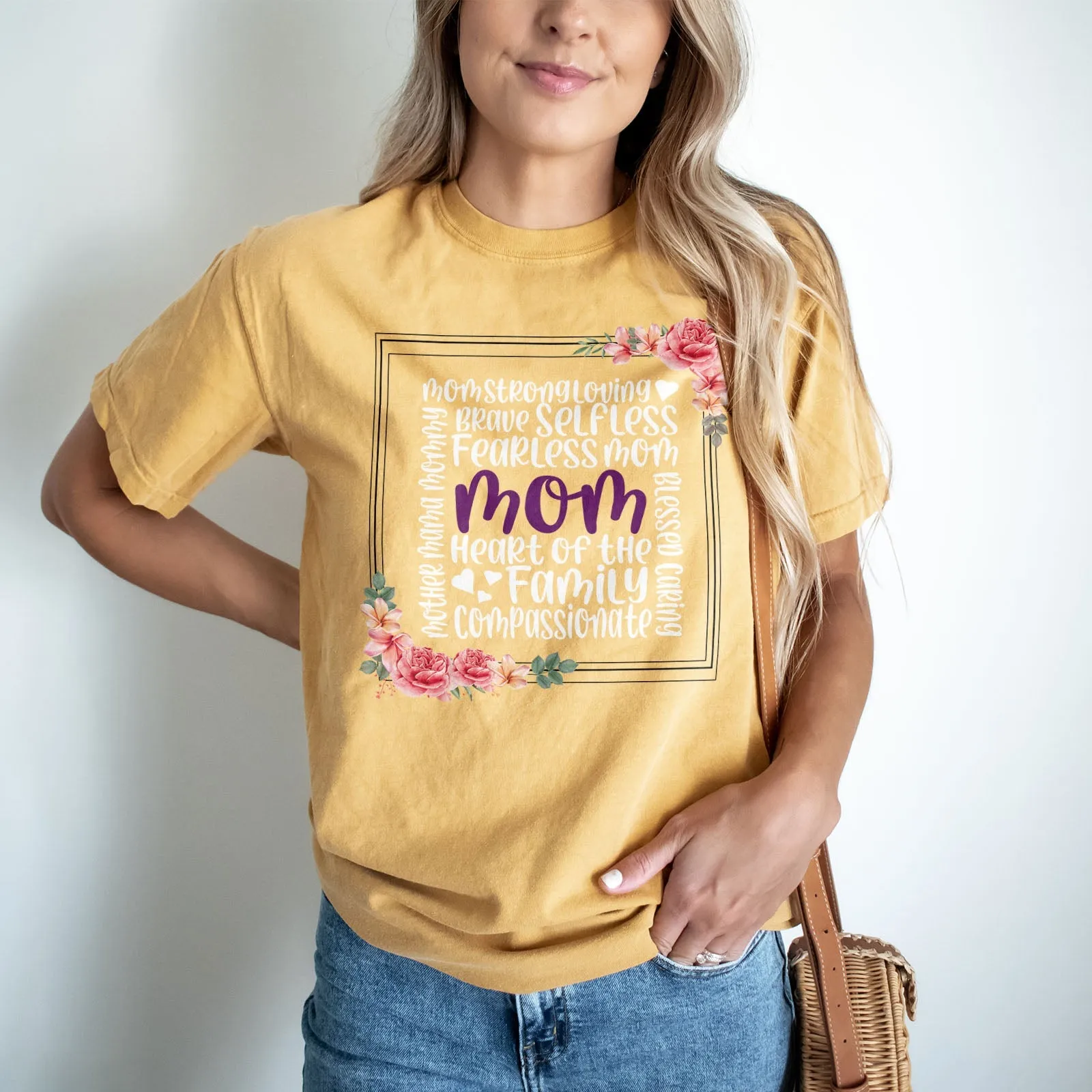 Mom Heart Of The Family Tee Shirts For Women - Christian Shirts for Women - Religious Tee Shirts