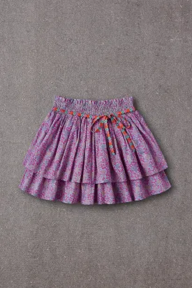 Nellystella Elsa Baby Girls Skirt - Blooming Hearts Blue Yonder