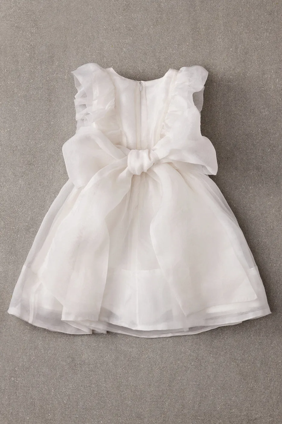 Nellystella Mae Silk Baby Girls Dress - Star White