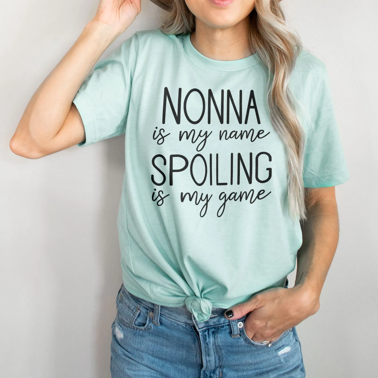 Nonna Is My Name Spoiling Is My Game Shirts For Women - Christian Shirts for Women - Religious Tee Shirts