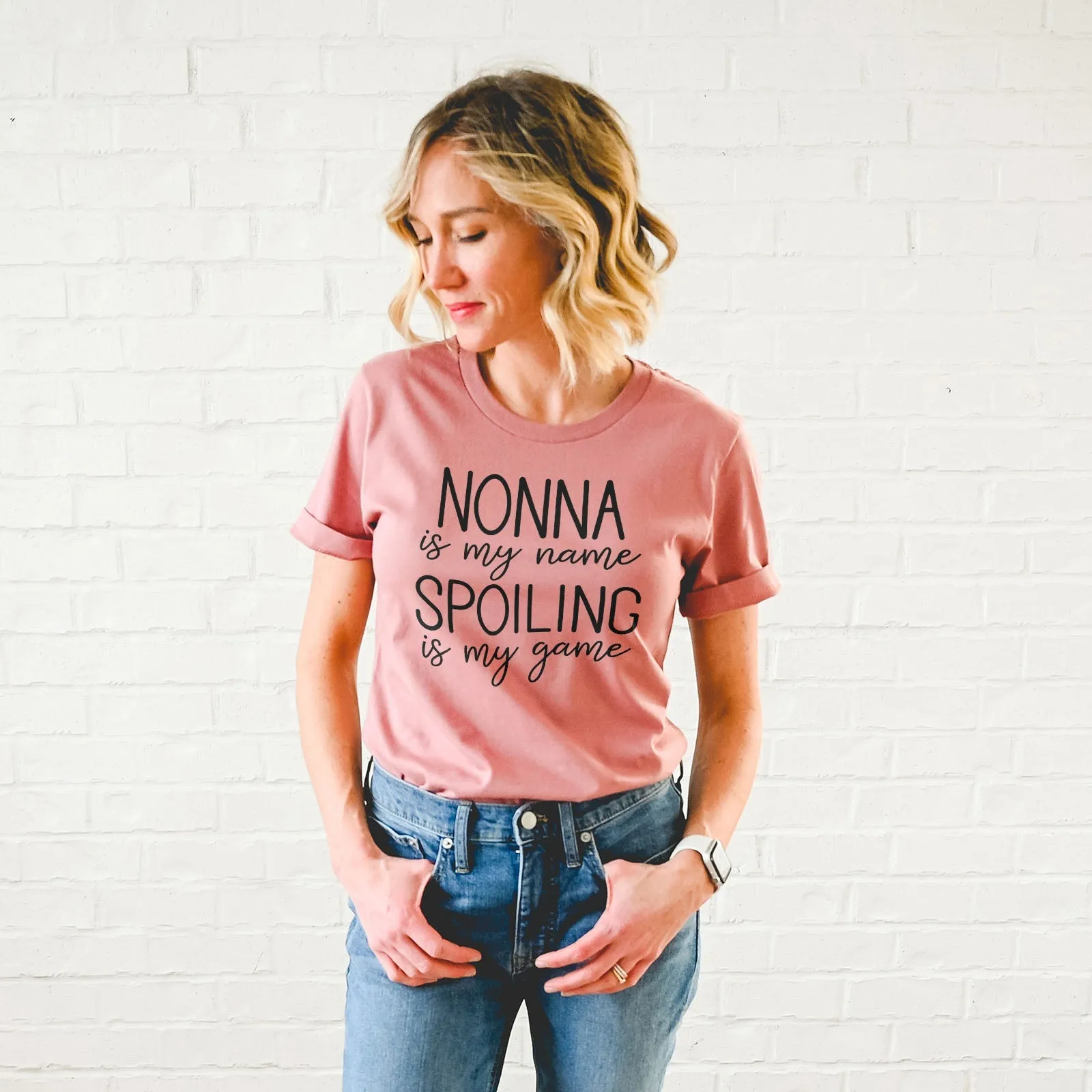 Nonna Is My Name Spoiling Is My Game Shirts For Women - Christian Shirts for Women - Religious Tee Shirts