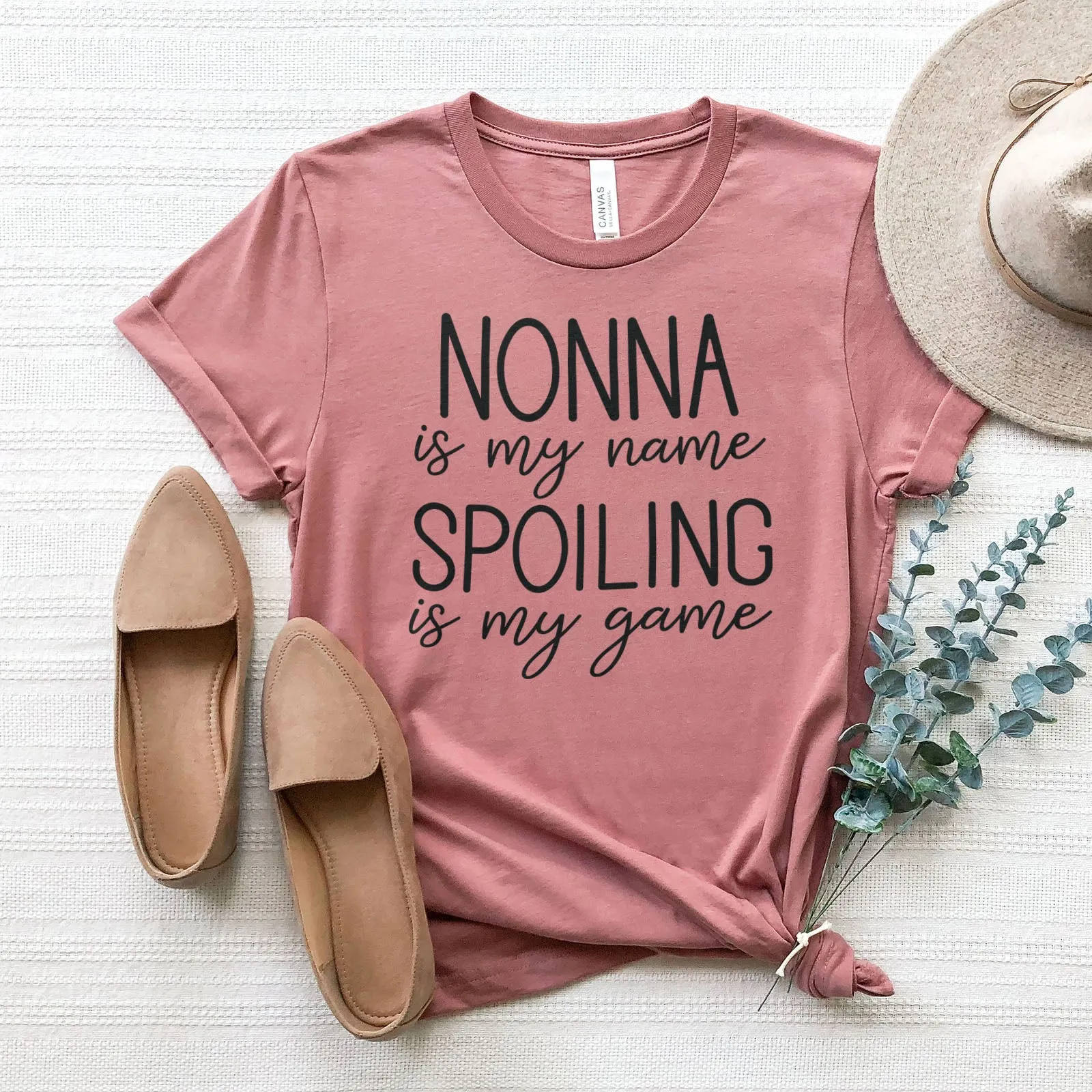 Nonna Is My Name Spoiling Is My Game Shirts For Women - Christian Shirts for Women - Religious Tee Shirts