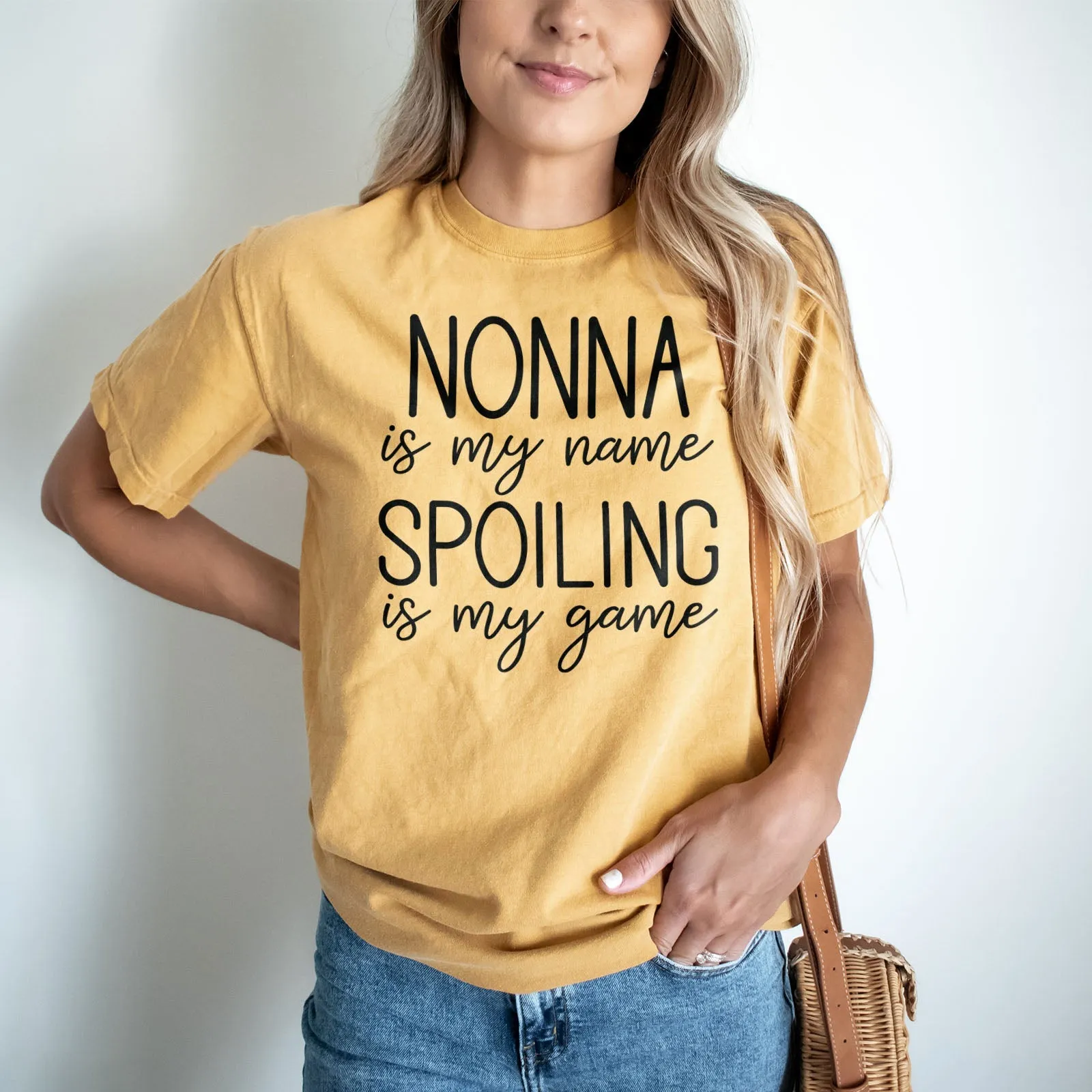 Nonna Is My Name Spoiling Is My Game Shirts For Women - Christian Shirts for Women - Religious Tee Shirts