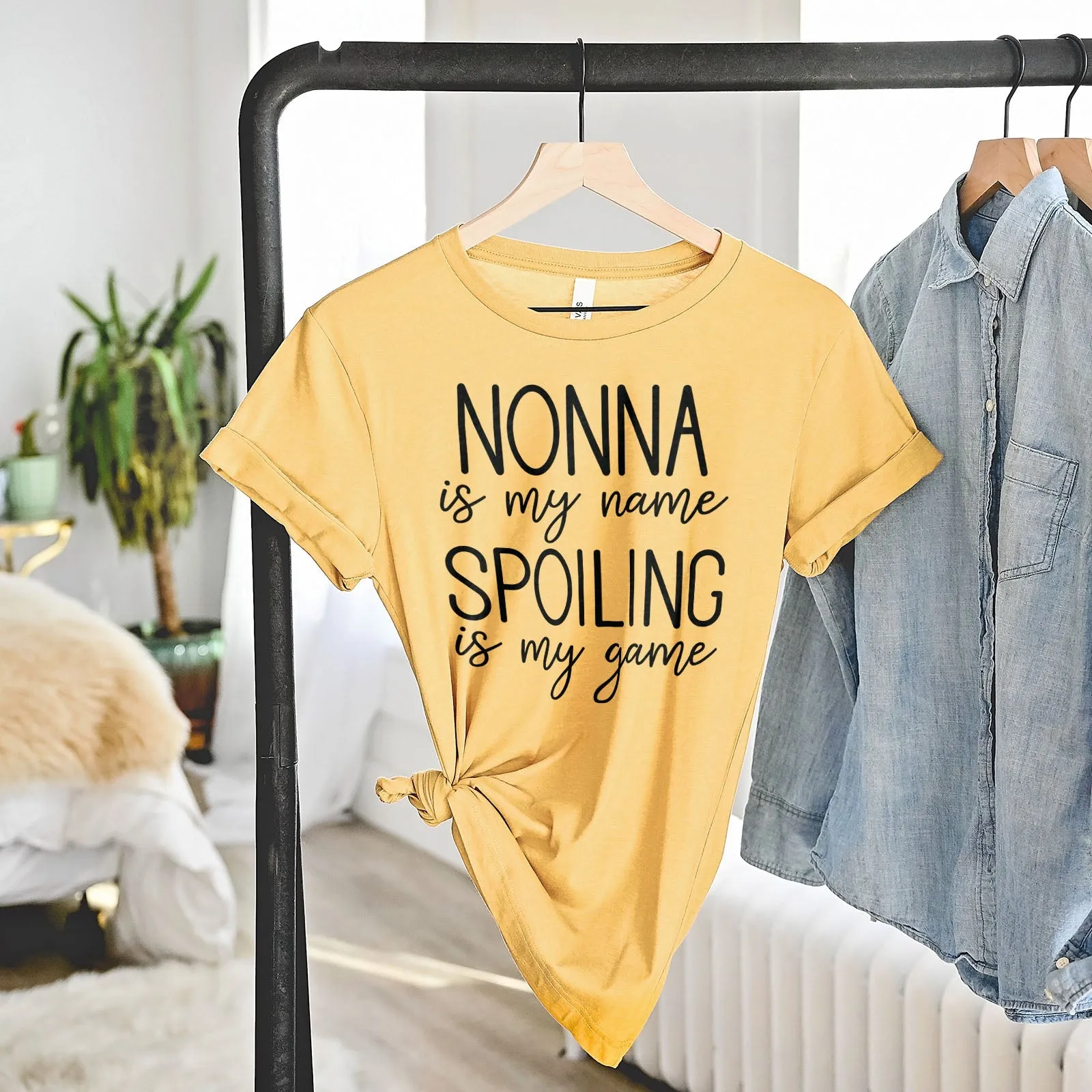 Nonna Is My Name Spoiling Is My Game Shirts For Women - Christian Shirts for Women - Religious Tee Shirts