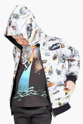 Paper Wings Future City Reversible Kids Hoodie