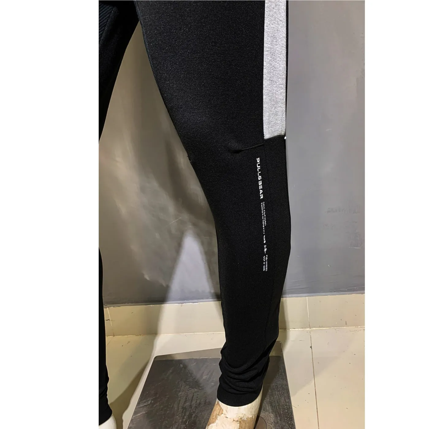 PB Black Contrast Panel Slim Joggers