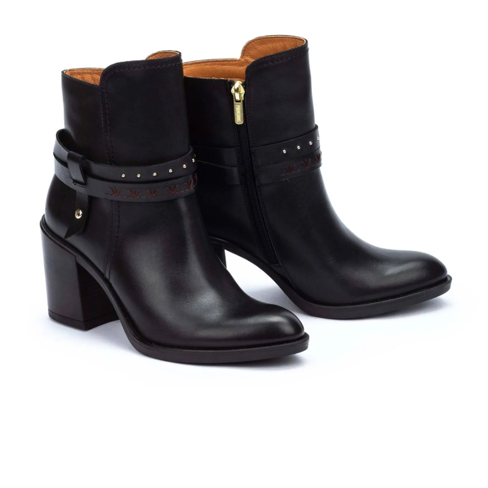 Pikolinos Rioja W7Y-8940 Heeled Ankle Boot (Women) - Black Leather